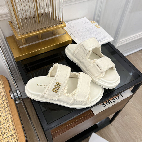 CD Dioract Slide In White Canvas