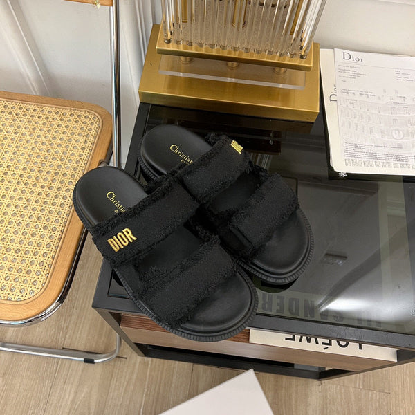 CD Dioract Slide In Black Canvas