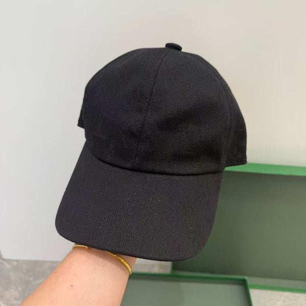 LV BASEBALL CAP IN BLACK COTTON FABRIC