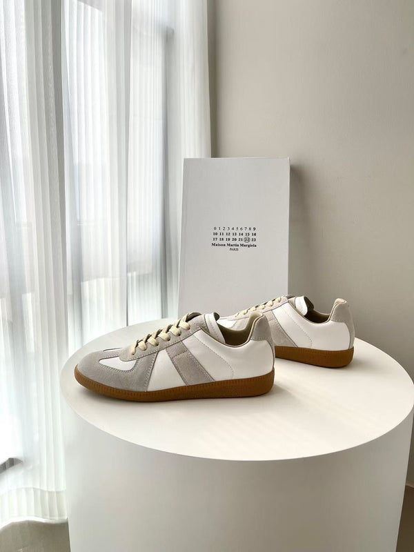 Maison Margiela Sneakers Beige Calfskin Suede Patchwork