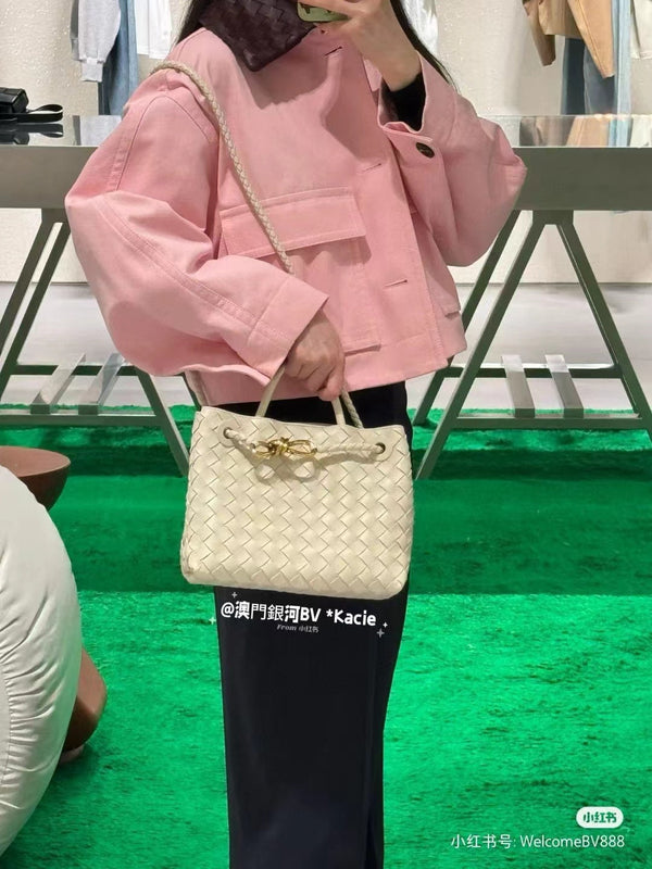 BV Twin Jacket in Camelia Pink Cotton and Lambskin