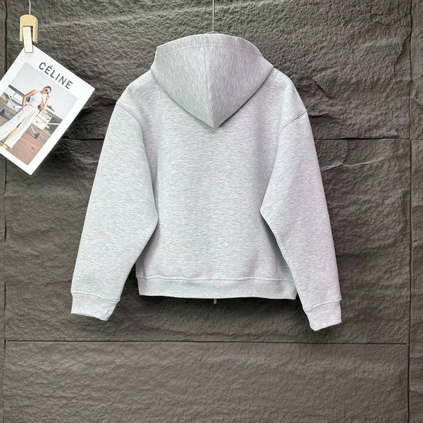 MM Flamenco Hoodie Jacket in Gray Cotton