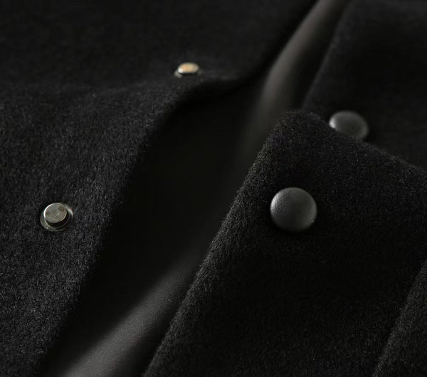 Loewe Men Shirt Jacket in Black Wool and Cashemere