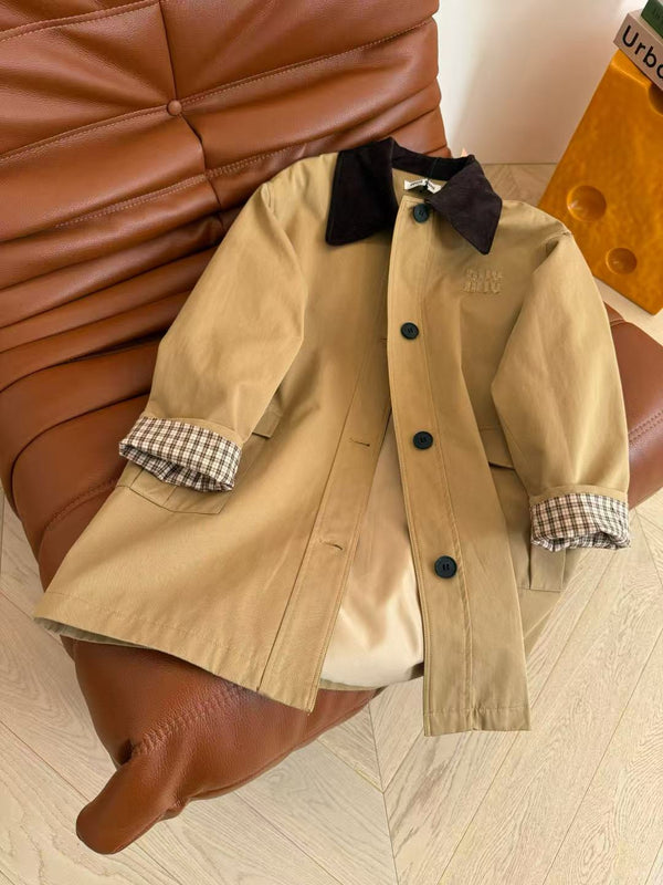 Miumiu Jacket Beige mix Dark Brown Cotton Wool