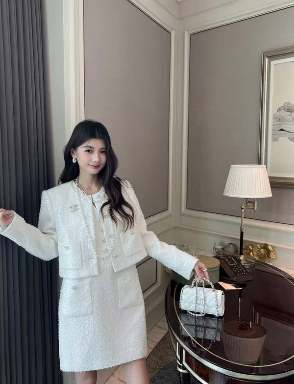 CC 25 Vest Jacket White Cotton 305856