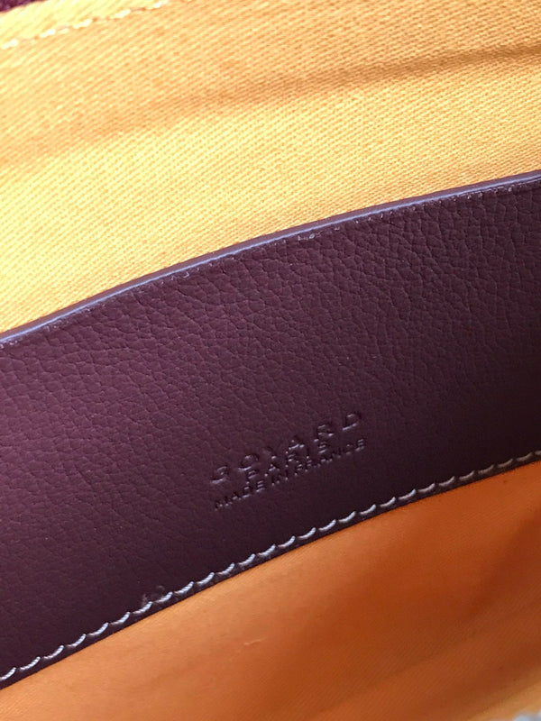 Goyard Burgurdy Goyardine Senat PM Cosmetic Bag