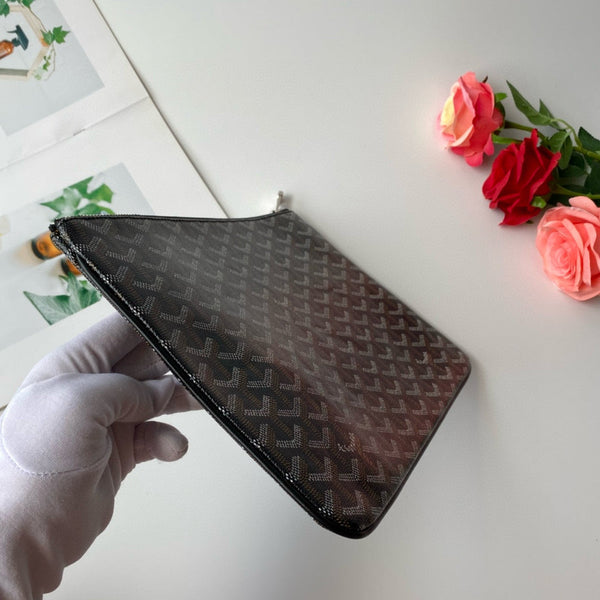 Goyard Black Goyardine Senat PM Cosmetic Bag