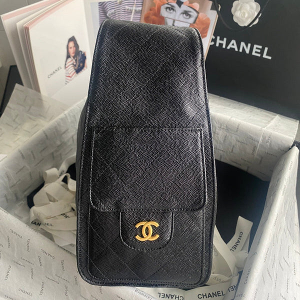 25C Hobo Bag 31cm Black Calfskin