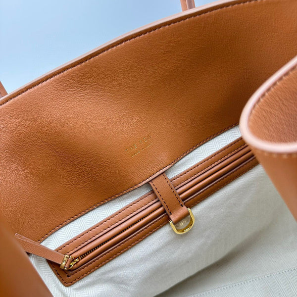 The Row Margaux 12 Brown Leather
