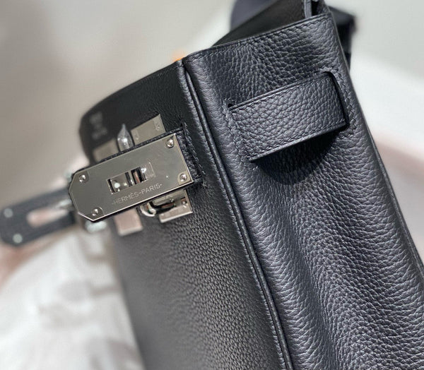 HM HAC A DOS PM 26CM NERO PELLE TOGO FERRAMENTA ARGENTO