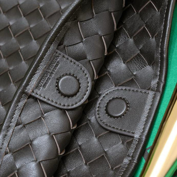 SARDINA 39 CON CATENA IN PELLE DI AGNELLO MARRONE SCURO