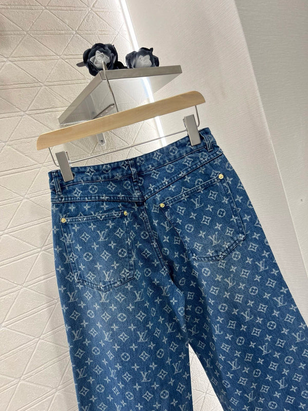 DENIM LV LOGO BLUE JEANS