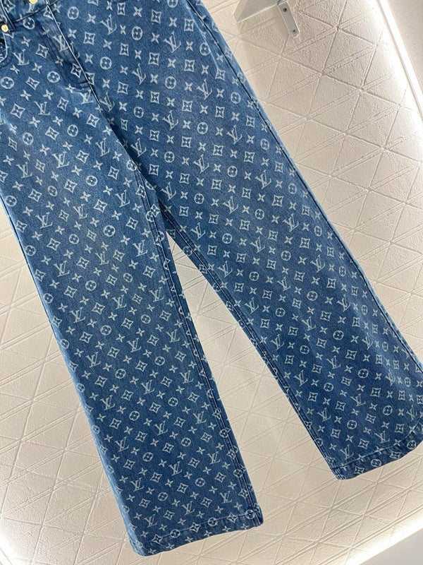 DENIM LV LOGO BLUE JEANS