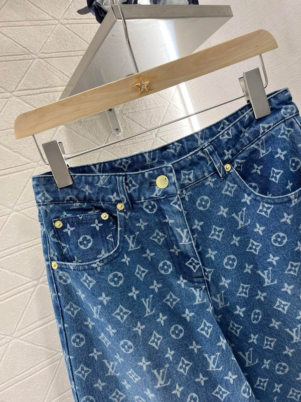 DENIM LV LOGO BLUE JEANS