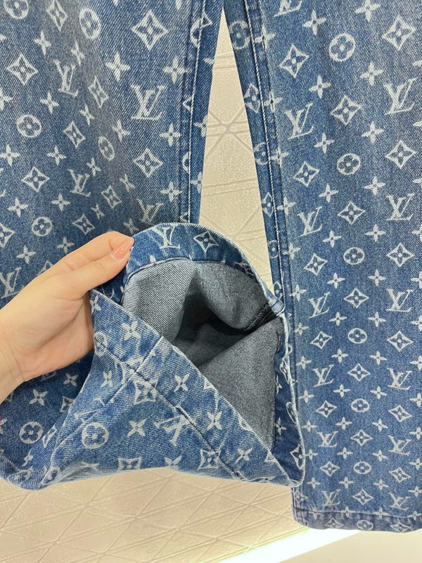 DENIM LV LOGO BLUE JEANS