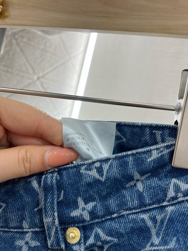 DENIM LV LOGO BLUE JEANS