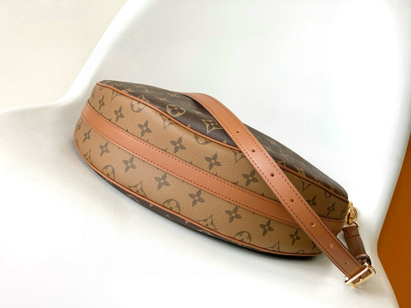 LV hobo Loop Bag 38cm Brown Monogram Canvas