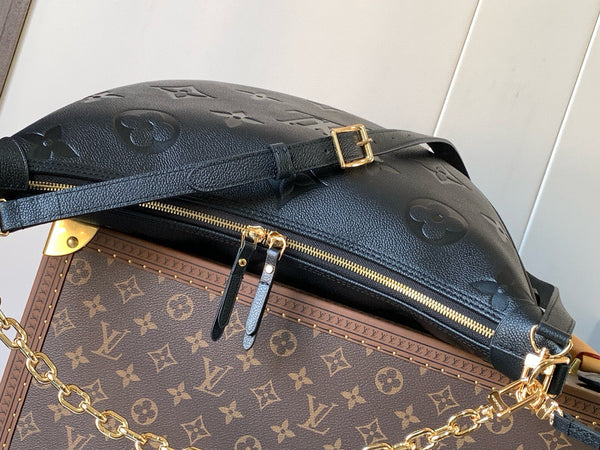 LV hobo Loop Bag 38cm Black Monogram Empreinte Leather