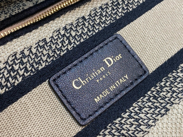 CD 24 Women Mini Lady D-lite Bag Brown Toile de Jouy Embroidery