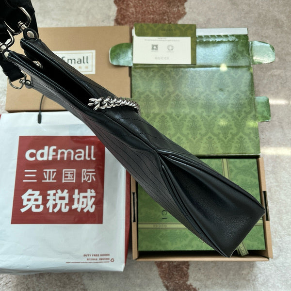 GG Blondie 34.5 2Way Tote Bag Black Calfskin