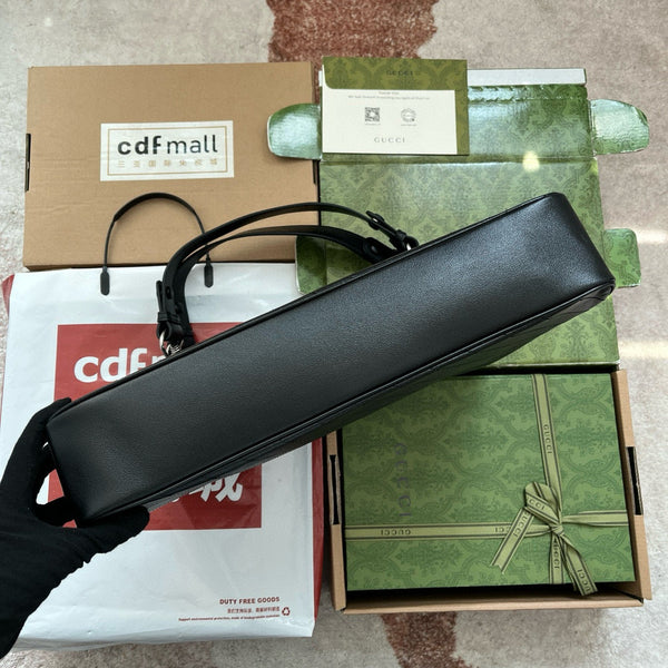 GG Blondie 34.5 2Way Tote Bag Black Calfskin