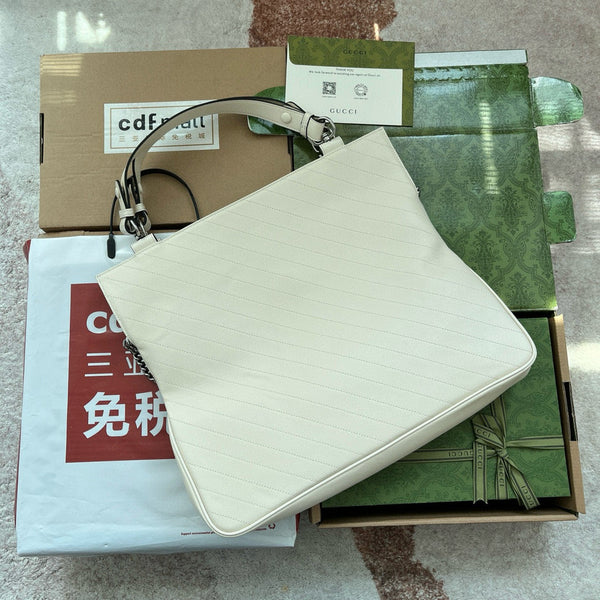 GG Blondie 34.5 2Way Tote Bag Cream Calfskin