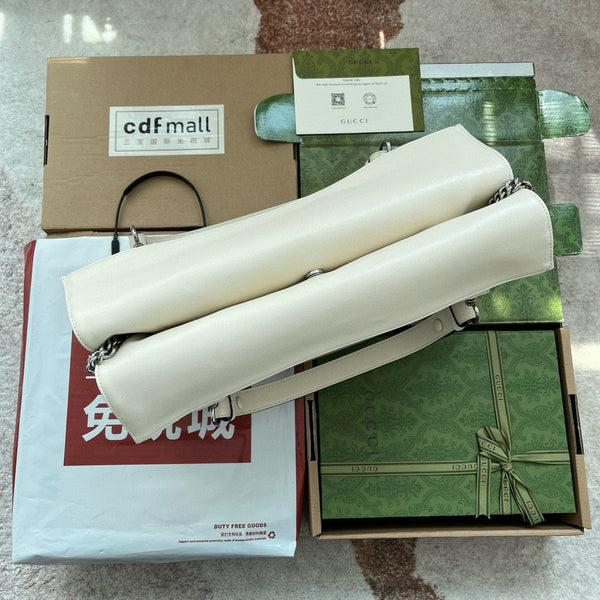 GG Blondie 34.5 2Way Tote Bag Cream Calfskin