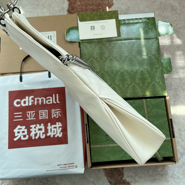 GG Blondie 34.5 2Way Tote Bag Cream Calfskin