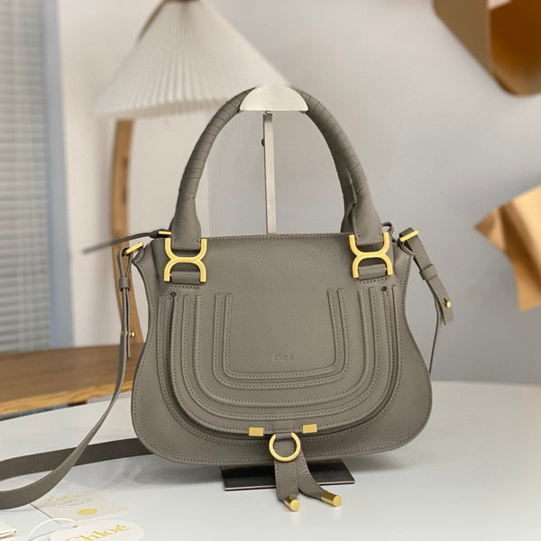 Marcie Bag In Grained Leather Cashmere Grey