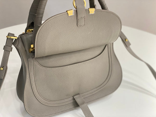 Marcie Bag In Grained Leather Cashmere Grey