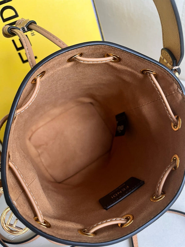 MON TRESOR 18 IN MONOGRAM BROWN CANVAS WITH FF MOTIF EMBROIDERED