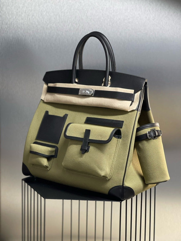 HM Birkin 40cm Hac Cargo Silver Hardware