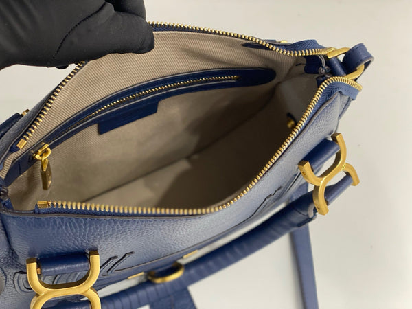 Marcie Bag In Grained Leather Cashmere Dark Blue