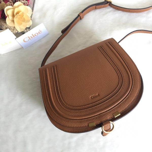 Marcie Cross-Body Bag Brown Calfskin Ghw
