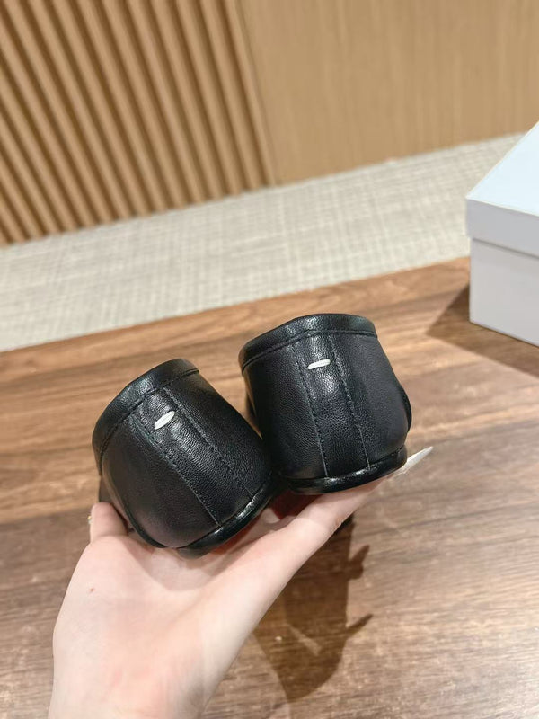 Maison Margiela Tabi Ballet Flat Black Leather