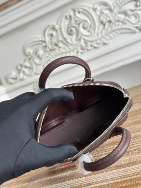 HM Bolide Mini 19cm Burgundy Epsom Leather on Orange Wheels