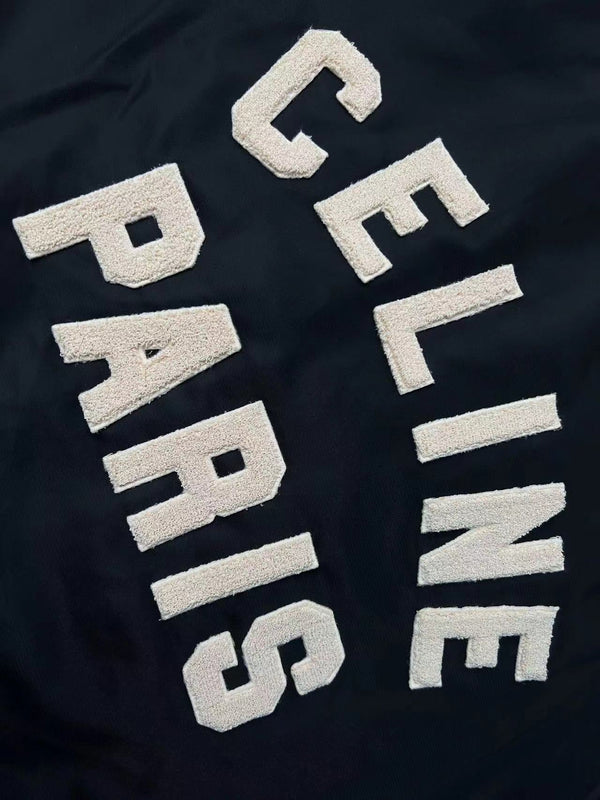 Celine Jackets C Logo Black White Mix Grey Cotton