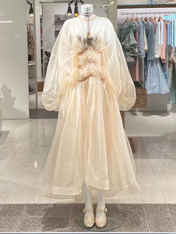 ZIMMERMANN Illuminate Macrame Tulle Silk Gown