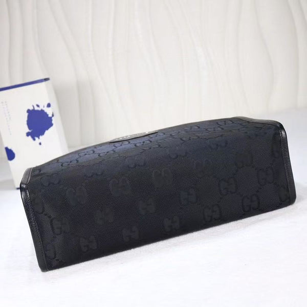 Gucci Off The Grid Medium Tote Bag Black Polyester and Leather