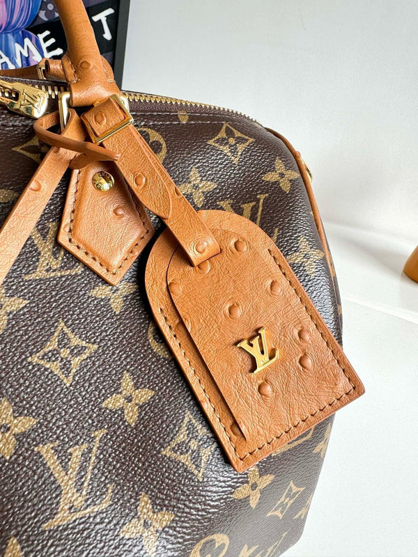 LV Speedy Soft 30 Boho Brown Monogram Canvas Gold Hardware