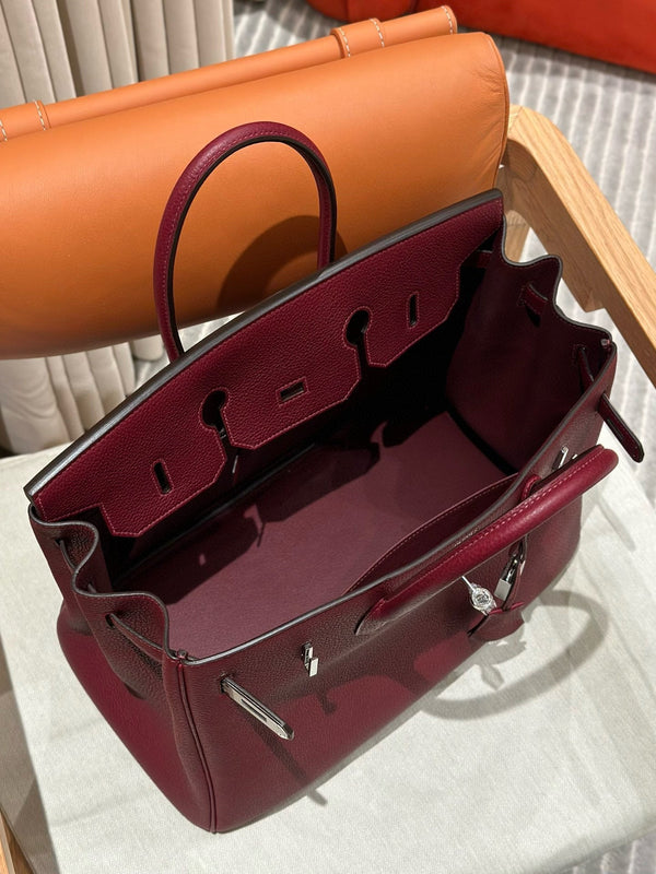HM BIRKIN 30CM BURGUNDY TOGO LEATHER SILVER HARDWARE