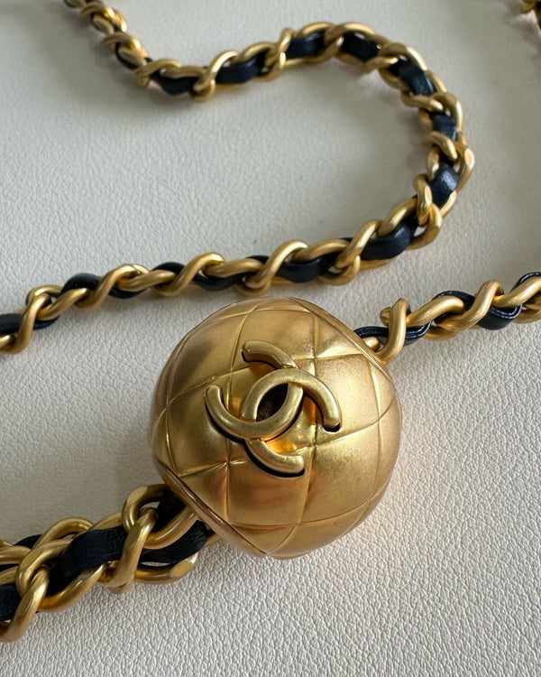 CC 20 Flap Bag 20cm Dark Blue Lambskin