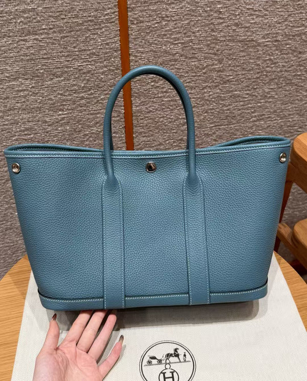 HM GARDEN PARTY 36 BLUE CALFSKIN