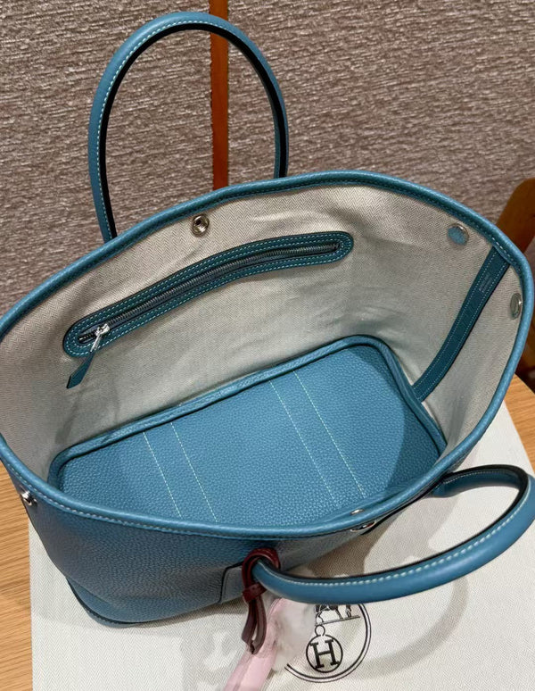 HM GARDEN PARTY 36 BLUE CALFSKIN