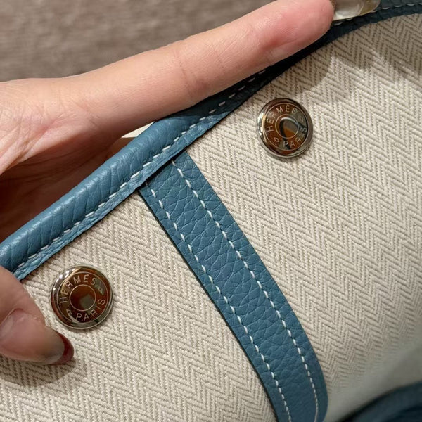 HM GARDEN PARTY 36 BLUE CALFSKIN