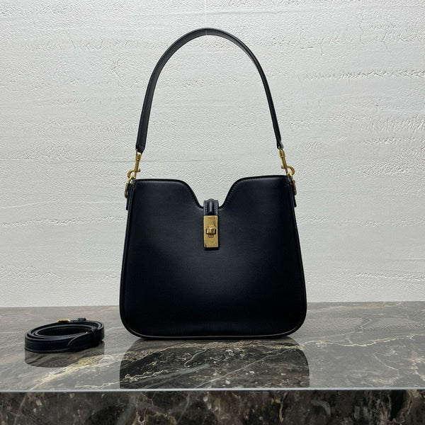 Small Camille 16 Soft Bag 24.5cm In Black Smooth Calfskin Gold Hardware