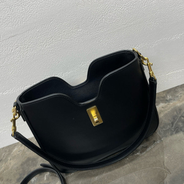 Small Camille 16 Soft Bag 24.5cm In Black Smooth Calfskin Gold Hardware
