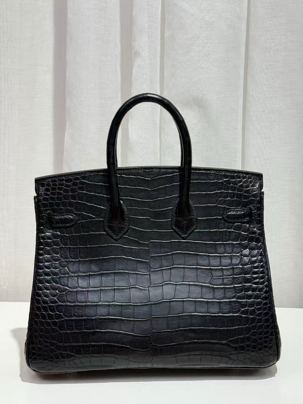 HM Birkin 35cm Black Crocodile Silver Hardware (Needs 30-day preparation)