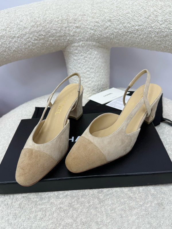 CC 25A Slingback Dark Beige Suede