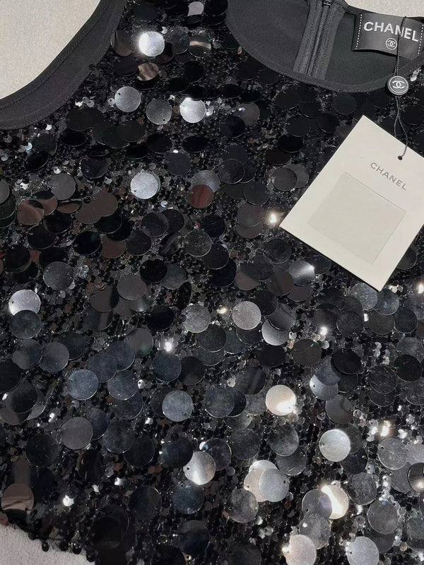 Chanel Set Black Cotton Polyester